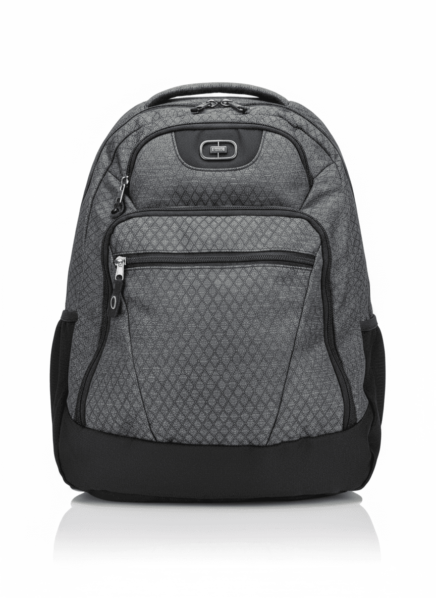 Mochila Cinza com Bolsos Frontais e Laterais – Organizada e Resistente