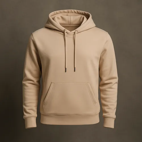 Moletom Unissex com Capuz Bege — Casual e Confortável